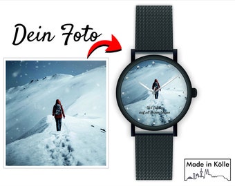Fotouhr Armbanduhr personalisiert für Sie und Ihn von Memories Armbanduhr mit Foto-Aufdruck Ø40mm Foto-Geschenk die perfekte Geschenk-Idee