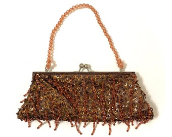 bronze evening clutch