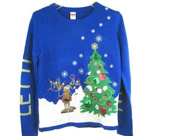 Pull De Noël Hulu Taille 3X Femme – Neuf Avec étiquettes, Lourd, Vert Avec Logo