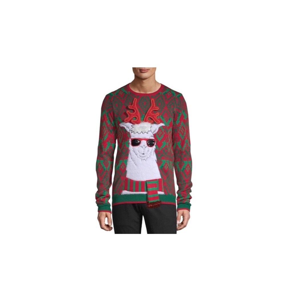 Reindeer Llama Ugly Christmas Sweater 