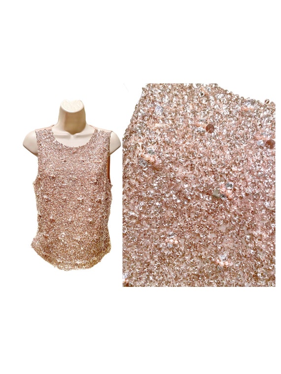 Express Sparkly Sequin Pearl Color Top Etsy