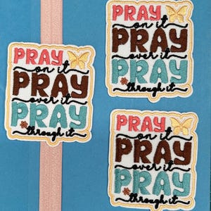 Religious Patches and Bookmarks, Cross, God is Good Patch, Not Luck Always God, Pray