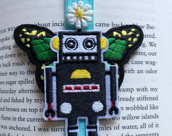 Spring Robot, Cat Robot, Mardi Gras, Robot Love, Robot Gift, Book Band, Gift for Robot Lover, Funny Robot Gift