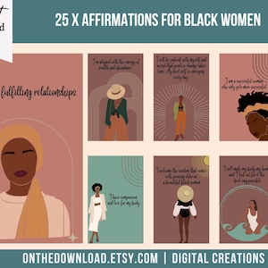 Affirmations magiques de la fille noire, autonomisation, positivité, citations inspirantes, renforcement de la confiance