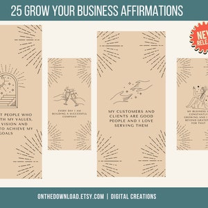 Affirmations de réussite commerciale, affirmations d'entrepreneurs pour la croissance, mantras de croissance des petites entreprises, citations manifestes de réussite commerciale