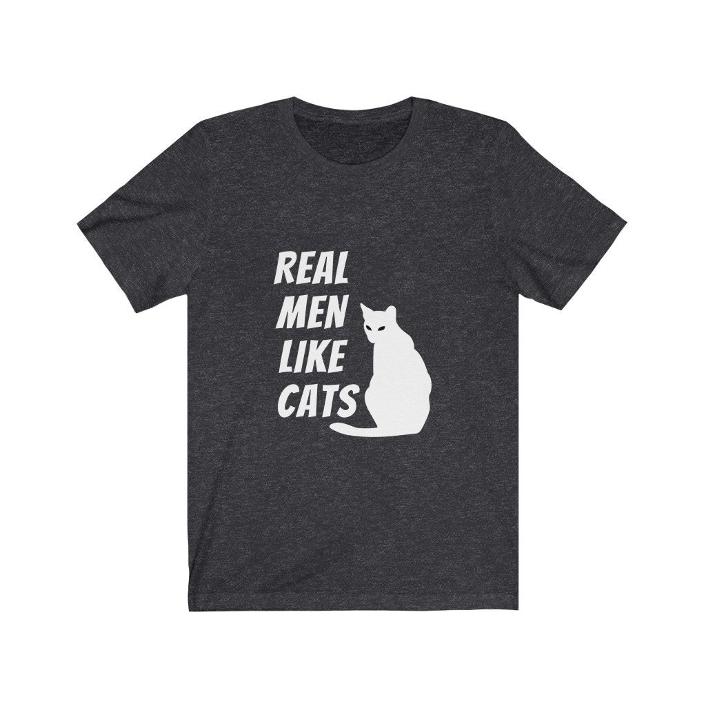 Real men like cats shirt cat men gift for cat lovers cat Etsy