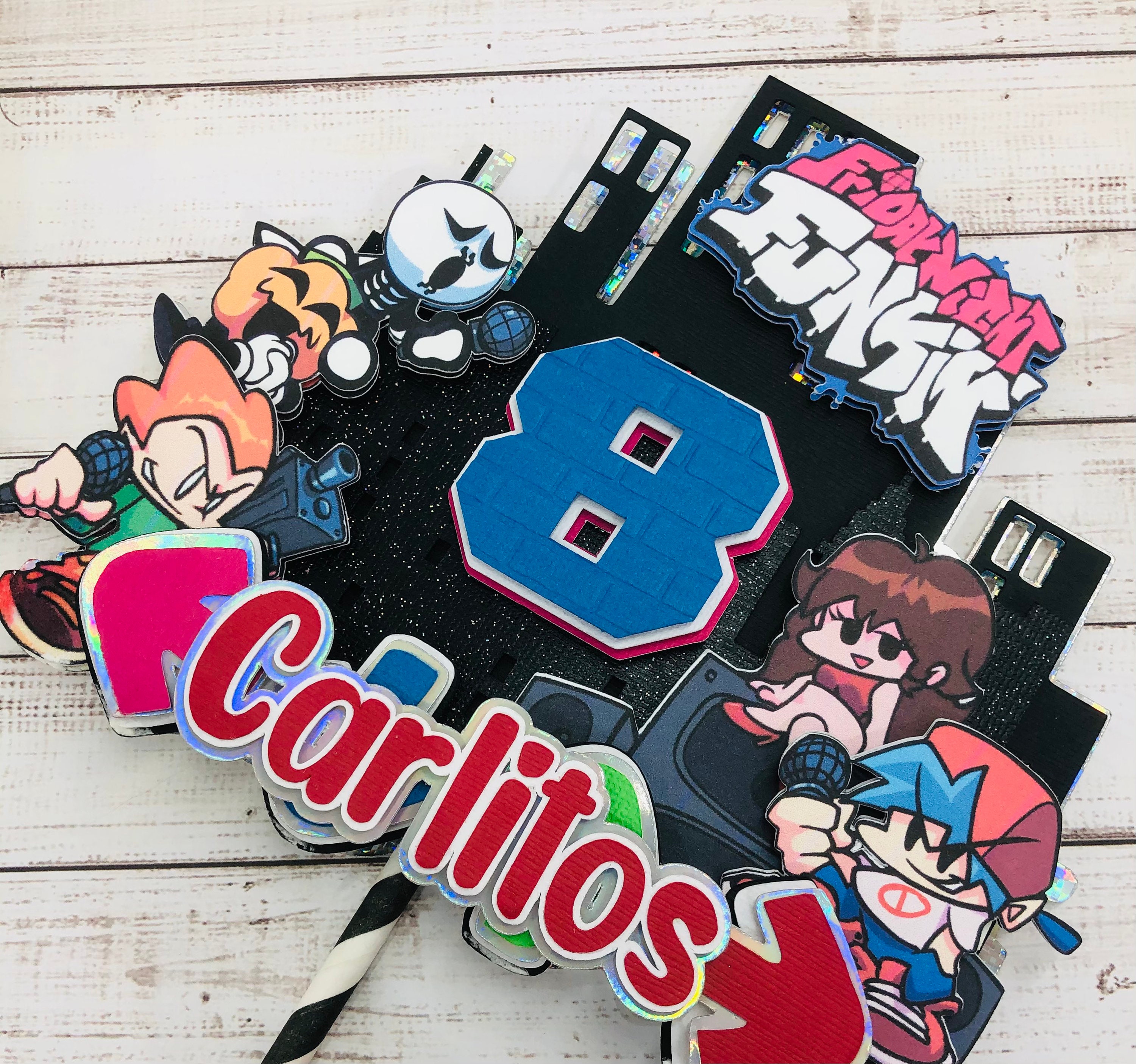 Friday Night Funkin Birthday Cake Topper Etsy