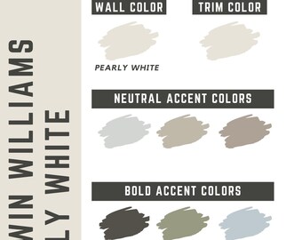 Paleta de cores para toda a casa Pearly White Sherwin Williams - paleta de tintas para interiores