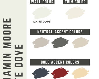 Weiße Taube Benjamin Moore ganze Hausfarbpalette - Innenfarbenpalette