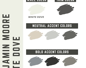 Weiße Taube Benjamin Moore ganze Hausfarbpalette - Innenfarbenpalette