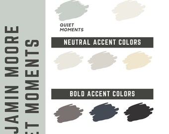 Quiet Moments Benjamin Moore whole home color palette - interior paint palette