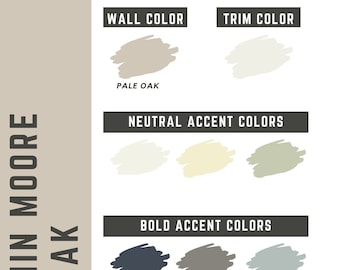 Pale Oak Benjamin Moore whole home color palette - interior paint palette