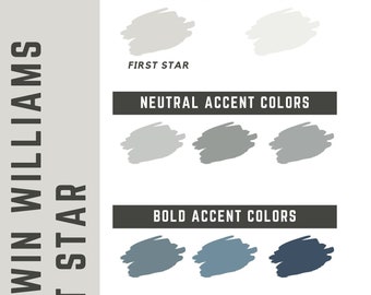 First Star Sherwin Williams whole home color palette - interior paint palette