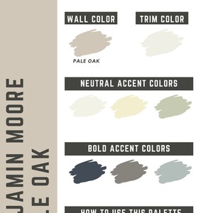 Pale Oak Benjamin Moore whole home color palette - interior paint palette