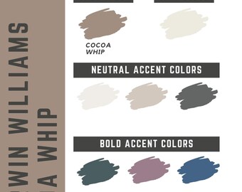 Cocoa Whip Sherwin Williams whole home color palette - interior paint palette