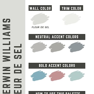 Fleur de Sel Sherwin Williams whole home color palette - interior paint palette