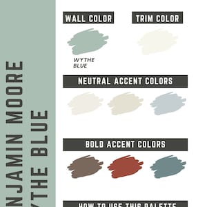 Wythe Blue Benjamin Moore ganze Hausfarbpalette - Innenfarbenpalette