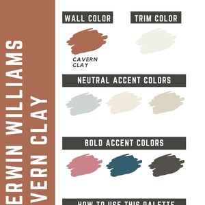 Cavern Clay Sherwin Williams ganze Hausfarbpalette - Innenfarbenpalette