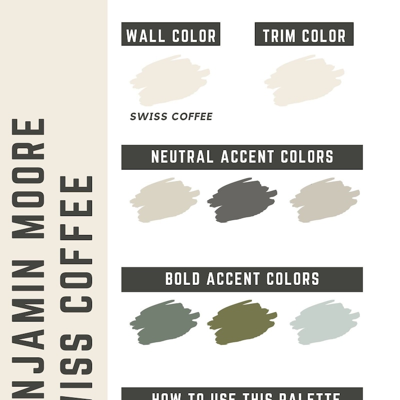 Swiss Coffee Color Palette - Etsy