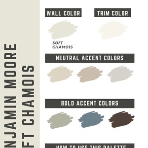 Soft Chamois Benjamin Moore whole home color palette - interior paint palette