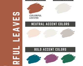 Behr Colorful Leaves whole home color palette - interior paint palette