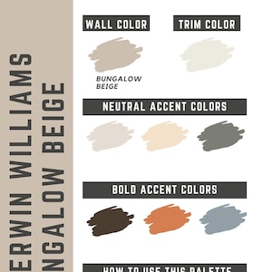 Bungalow Beige Sherwin Williams ganze Hausfarbpalette - Innenfarbenpalette