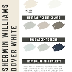 Dover White Sherwin Williams whole home color palette - interior paint palette
