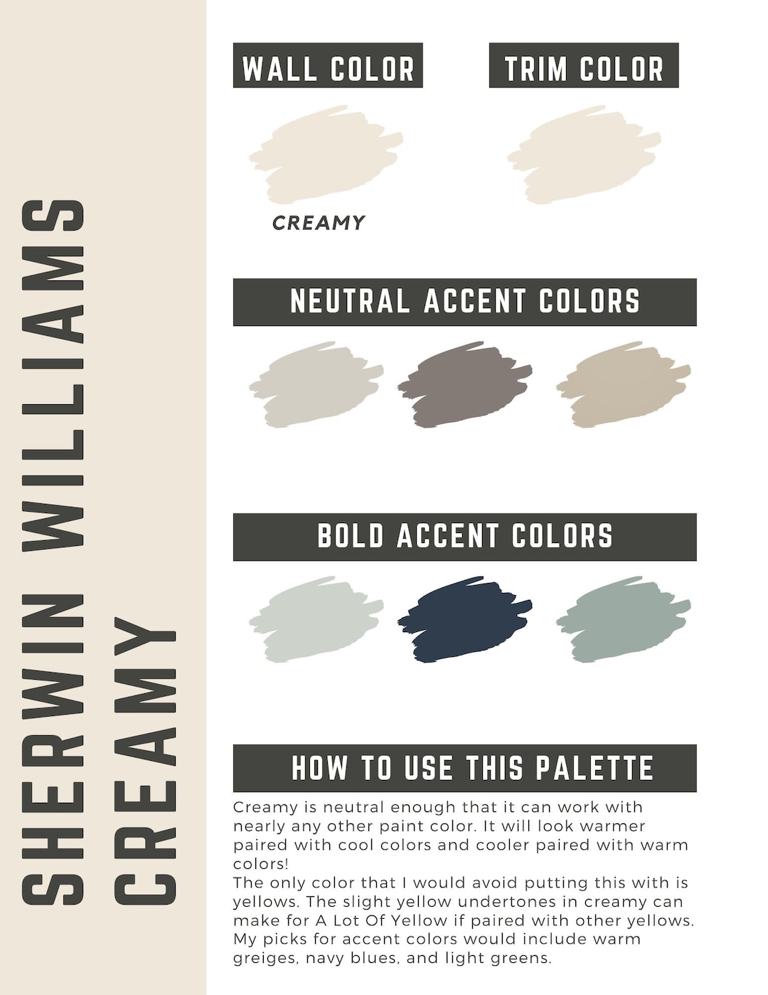 Creamy Sherwin Williams Whole Home Color Palette Interior Paint Palette