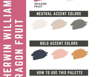 Dragon Fruit Sherwin Williams whole home color palette - interior paint palette