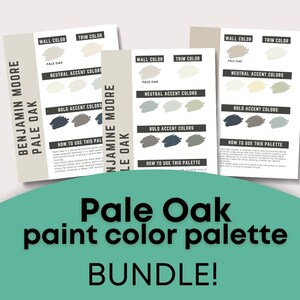 BUNDEL Pale Oak Benjamin Moore kleurenpalet voor het hele huis - verfpalet interieur