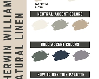 Natural Linen Sherwin Williams whole home color palette - interior paint palette