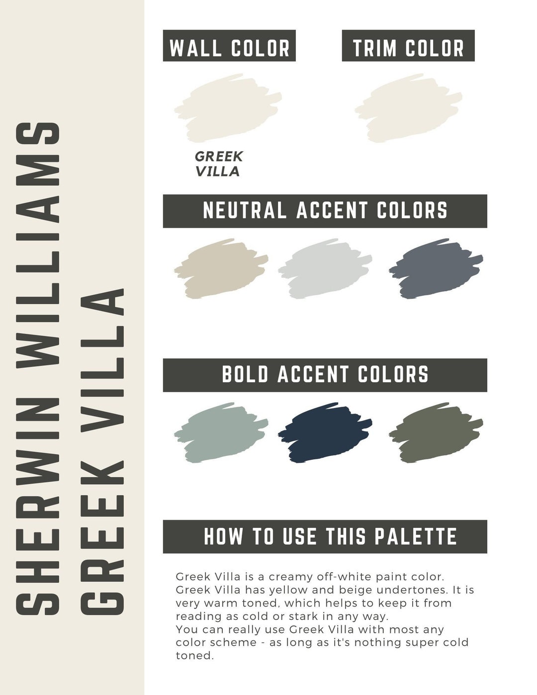 Greek Villa Sherwin Williams Whole Home Color Palette Interior Paint