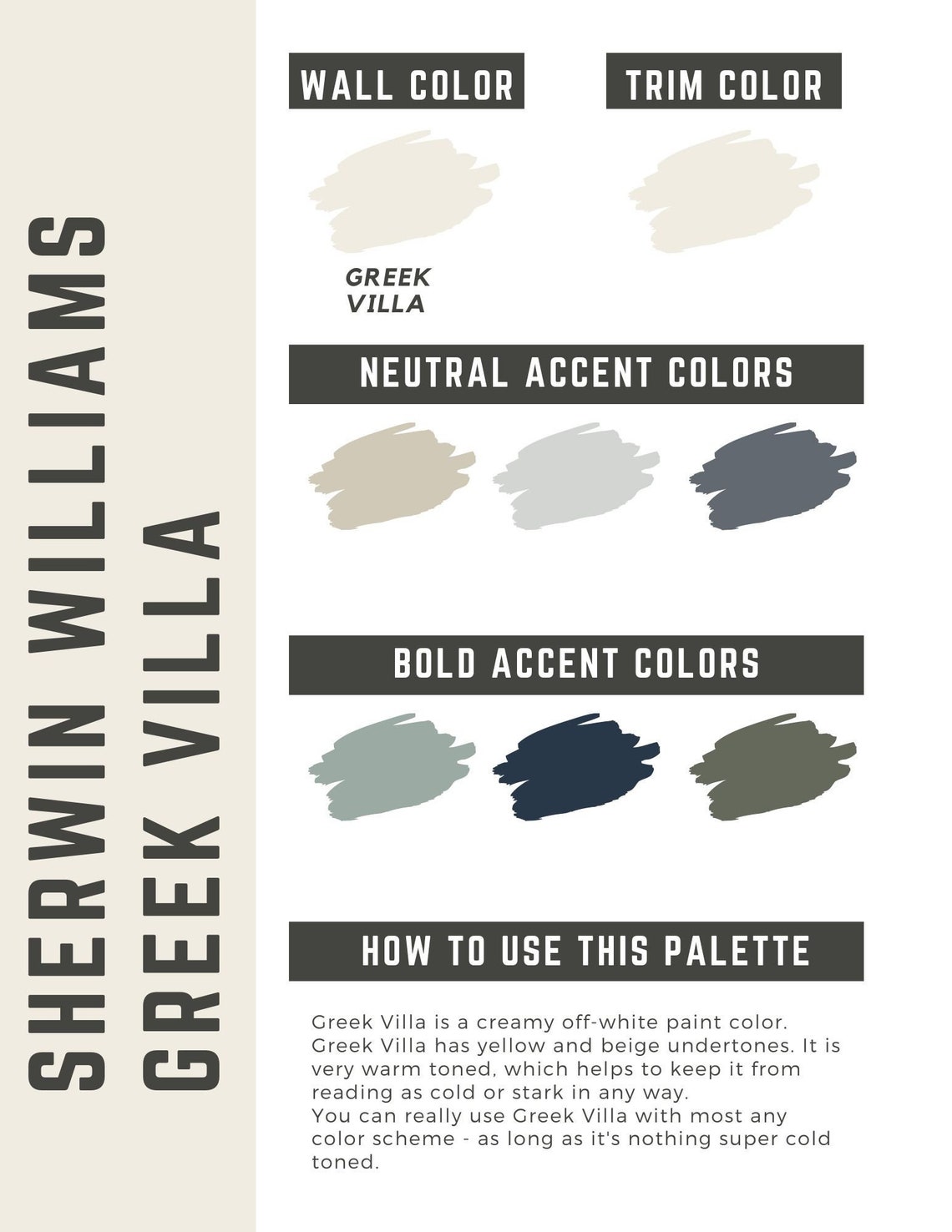 Greek Villa Sherwin Williams Whole Home Color Palette - Interior Paint ...