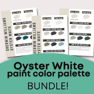 BUNDLE Oyster White Sherwin Williams whole home color palette - interior paint palette