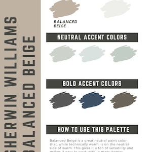 Balanced Beige Sherwin Williams whole home color palette - interior paint palette