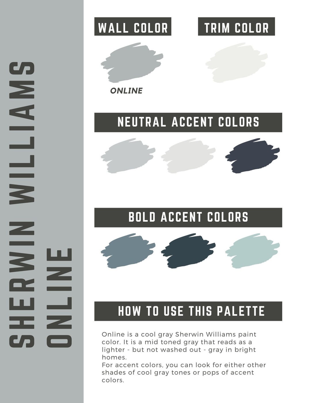 Online Sherwin Williams Whole Home Color Palette Interior Paint Palette