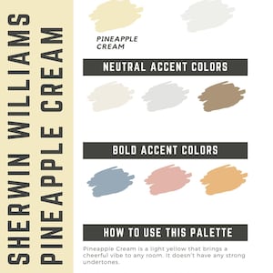 Pineapple Cream Sherwin Williams whole home color palette - interior paint palette