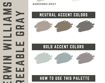 Agreeable Gray Sherwin Williams whole home color palette - interior paint palette