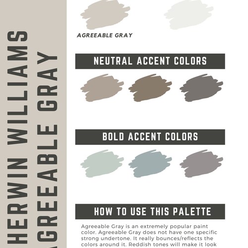 Shades of Gray Interior Paint Palette Whole Home Grey Paint Etsy