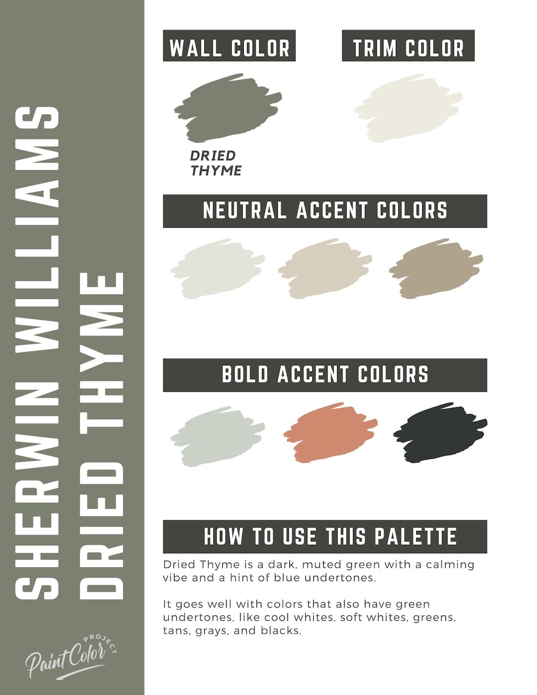 Dried Thyme Sherwin Williams Whole Home Color Palette Interior Paint