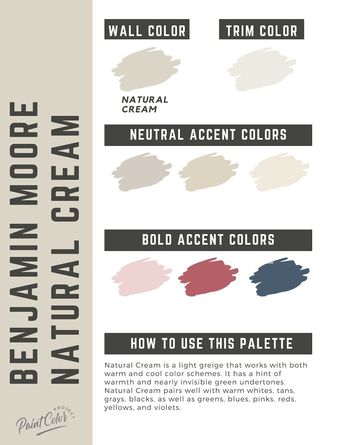 Natural Cream Benjamin Moore Whole Home Color Palette - Interior Paint ...