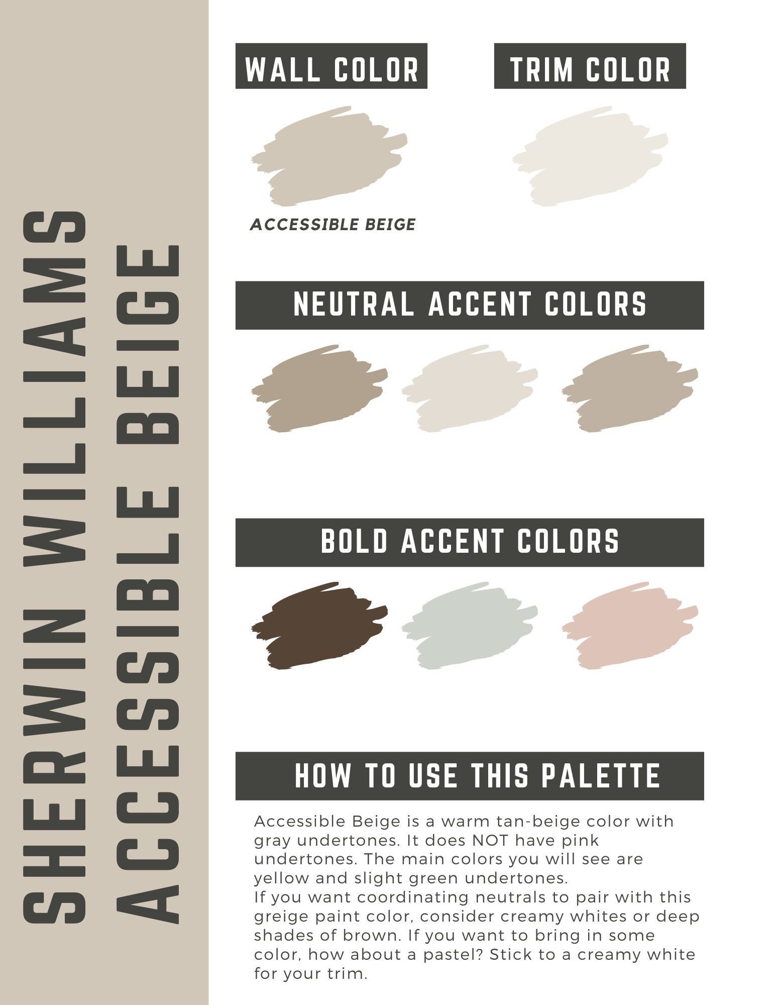Accessible beige color palette deals
