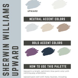 Upward Sherwin Williams whole home color palette - interior paint palette