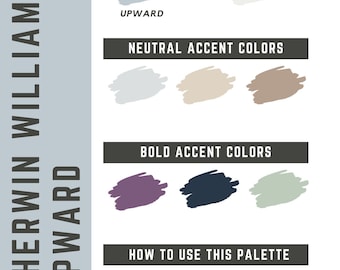 Upward Sherwin Williams whole home color palette - interior paint palette