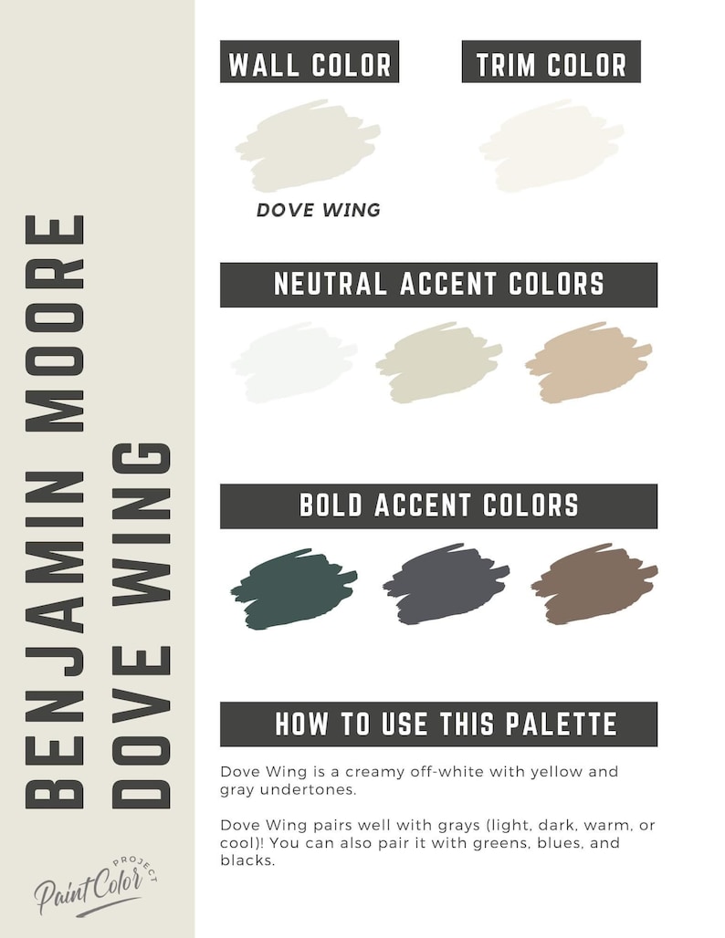 Dove Wing Benjamin Moore Whole Home Color Palette - Interior Paint ...