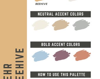 Behr Beehive whole home color palette - interior paint palette