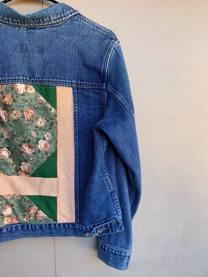 Upcycled Denim Jacket Eddie Bauer - Etsy