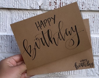 Happy Birthday Card | Hand Lettered Card | Birthdays