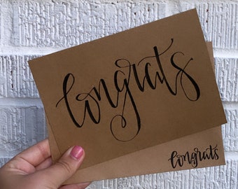 Congrats Card | Hand Lettered Cards | Congratulations