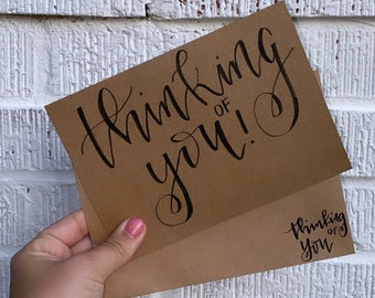 Thinking of You Card | Hand Lettered Card | Thinking of you